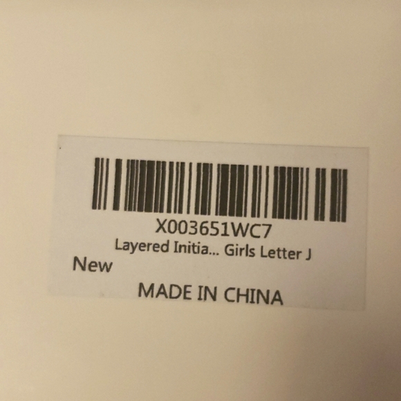 MYMY 14K Gold Plated Layered Hexagon Letter J Initial 18" Necklace - Picture 6 of 6